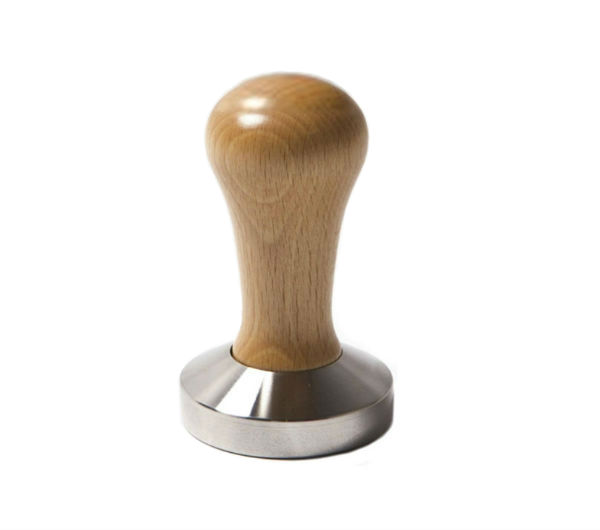 Tamper with natural wood handle 58.0mm - flat